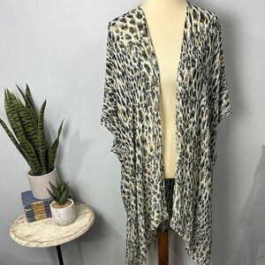Modena NWT Leopard Print Kimono Cardigan OS